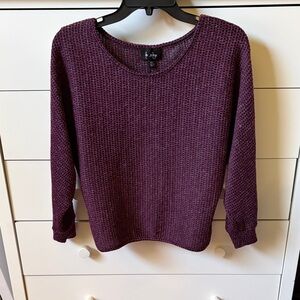 🦄 BY & BY WOMENS XS PURPLE DOLMAN SWEATER